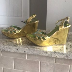 Etro Shoes - ETRO metallic gold platform Etro Shoes - ETRO metallic gold platform